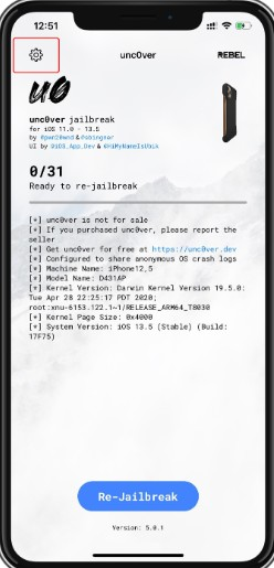 uczyw image.1kwk64vrnou8 unc0ver如何清除越狱环境?